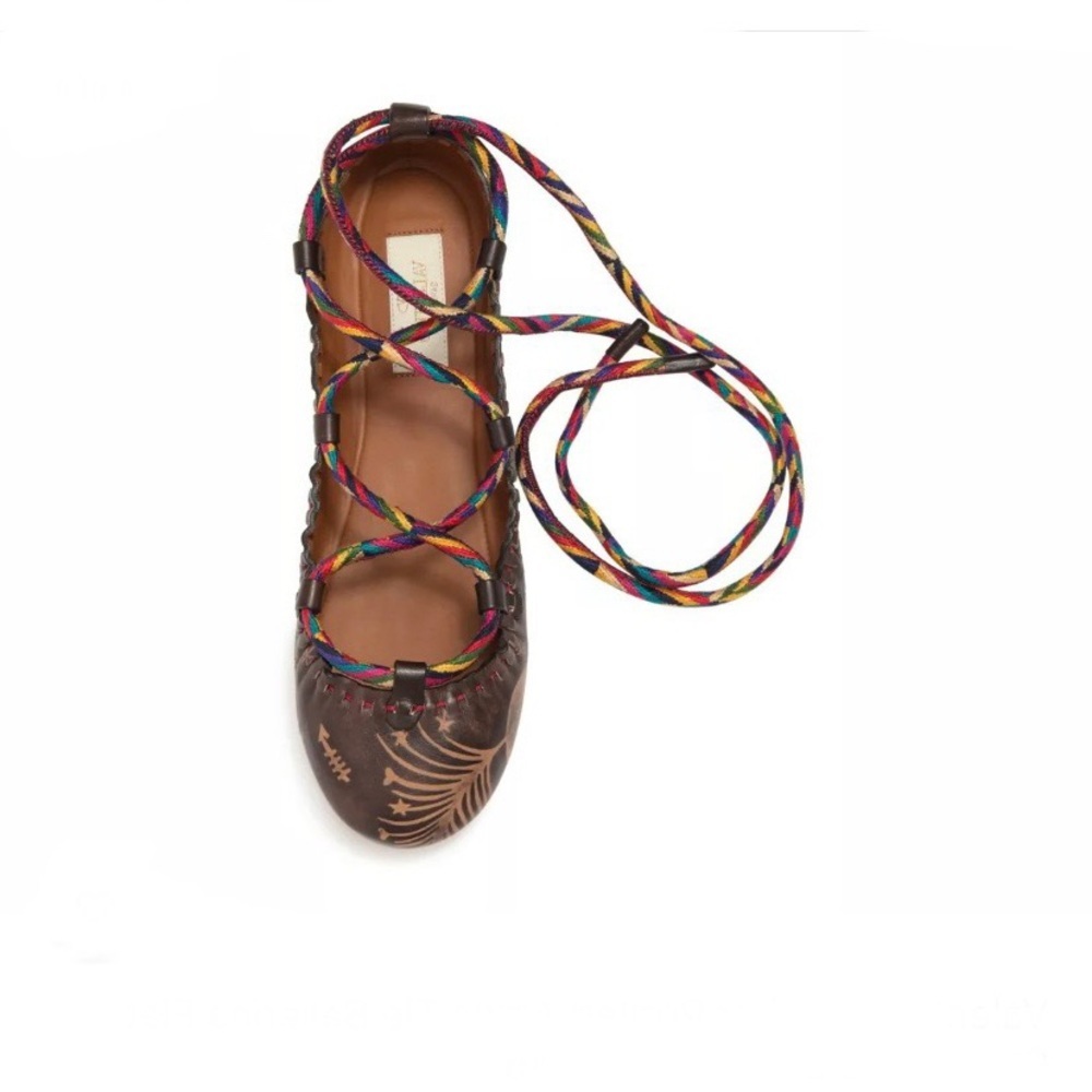 Valentino Garavani Ankle Tie Ballet Flats Leather - Picture 11 of 16
